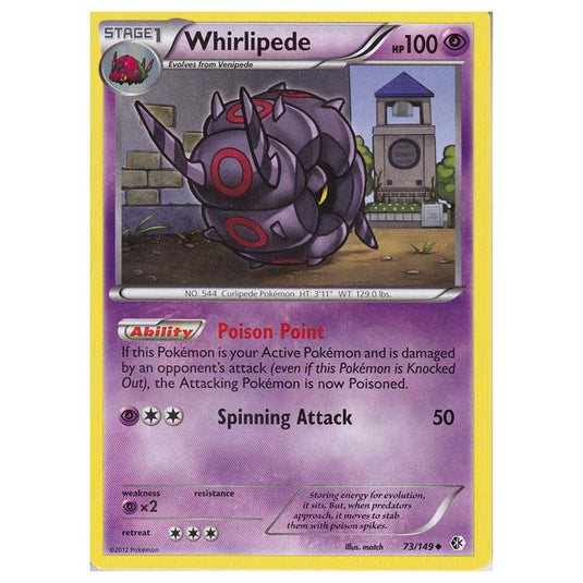 Pokemon - Black & White - Boundaries Crossed - Whirlipede 73/149