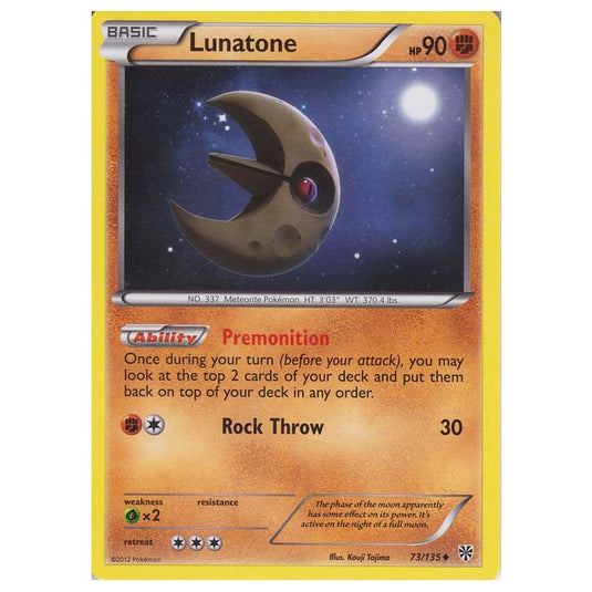 Pokemon - Black & White - Plasma Storm - Lunatone - 73/135