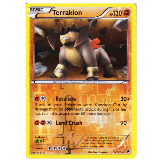 Pokemon - Black & White - Noble Victories - (Reverse Holo) - Terrakion 73/101