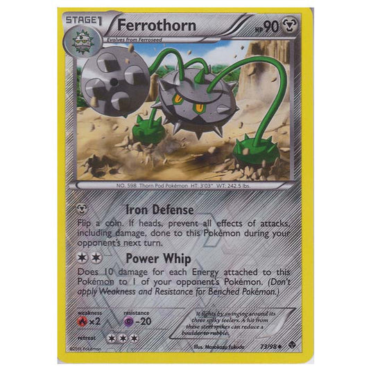 Pokemon - Black & White - Emerging Powers - (Reverse Holo) - Ferrothorn 73/98