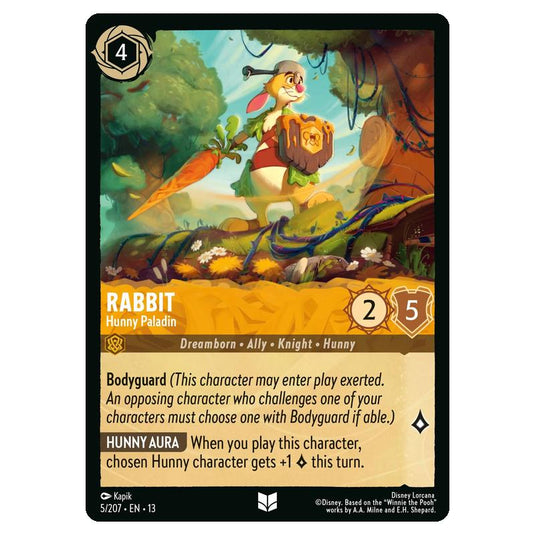 Lorcana - Attack of the Vine - Rabbit - Hunny Paladin (Uncommon) - 5/207