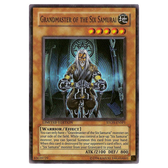 Yu-Gi-Oh! - Strike of Neos Sneak Peek Participation Card - Grandmaster of the Six Samurai (Super Rare) STON-ENSP1