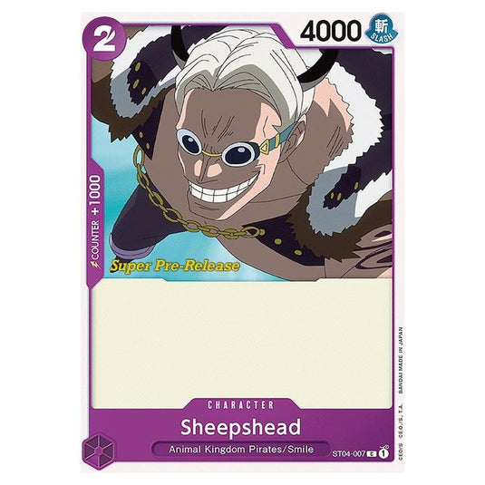 One Piece - ST-04: Starter Deck - Animal Kingdom Pirates - Super Pre-Release - Sheepshead - ST04-007p