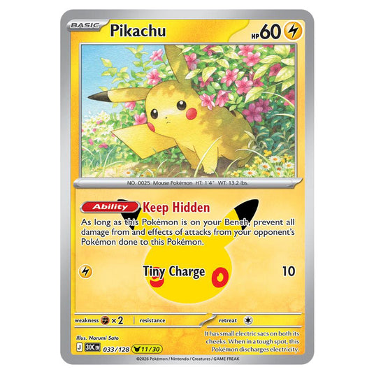 Pokemon - 30th Celebration - Pikachu - 033/128