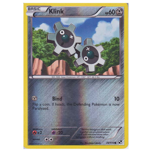 Pokemon - Black & White - (Reverse Holo) Klink 74/114