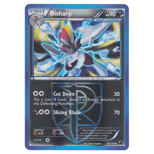 Pokemon - Black & White - Plasma Freeze - (Reverse Holo) Bisharp - 74/116