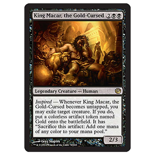 Magic the Gathering - Journey into Nyx - King Macar, the Gold-Cursed - 74/165