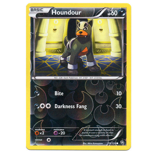 Pokemon - Black & White - Dragons Exalted - (Reverse Holo) Houndour - 74/124