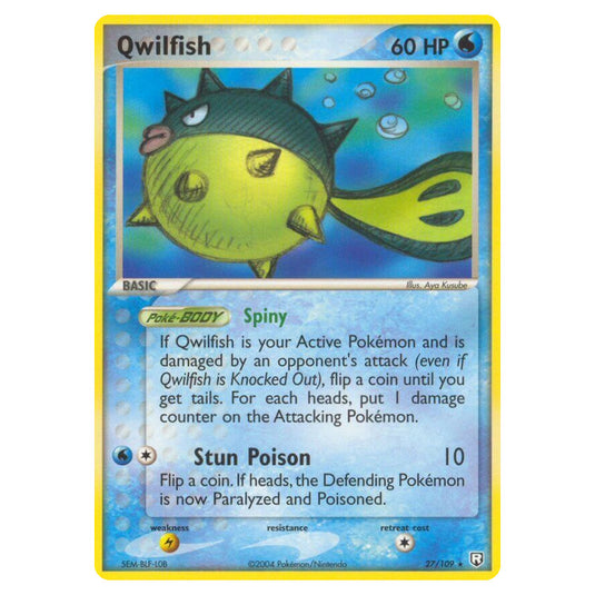 Pokemon - EX Team Rocket Returns - Qwilfish - 027/109