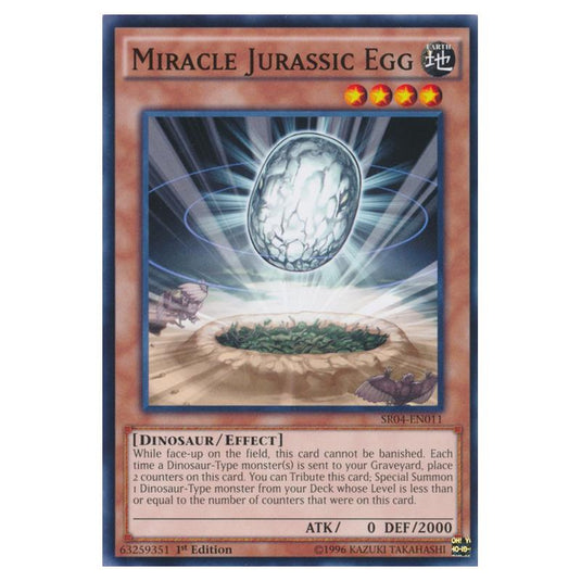 Yu-Gi-Oh! - Dinosmasher\'s Fury Structure Deck - Miracle Jurassic Egg (Common) SR04-EN011