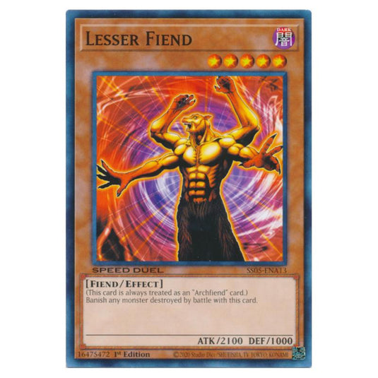 Yu-Gi-Oh! - Speed Duel Starter Decks - Twisted Nightmares - Lesser Fiend (Common) SS05-ENA13