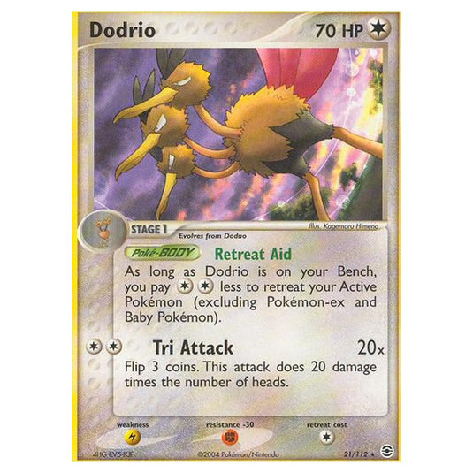 Pokemon - EX Series - FireRed & LeafGreen - Dodrio - 21/112