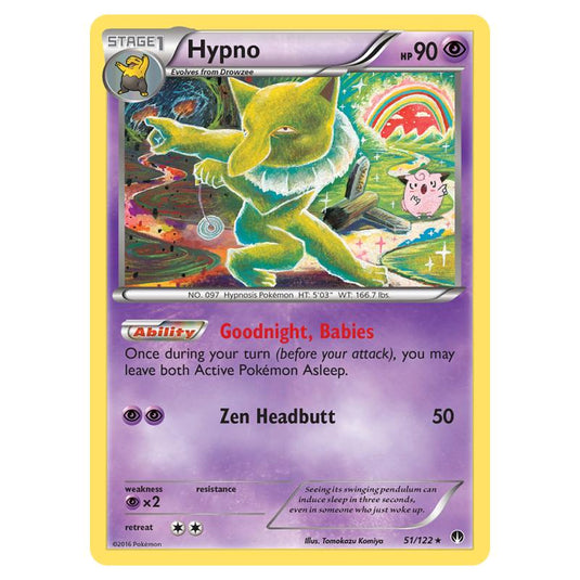 Pokemon - XY - Breakpoint - Hypno - 51/122 (Reverse Holo)