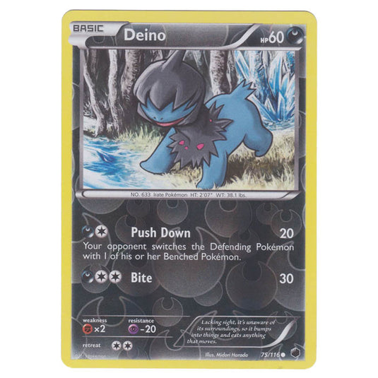 Pokemon - Black & White - Plasma Freeze - (Reverse Holo) Deino - 75/116