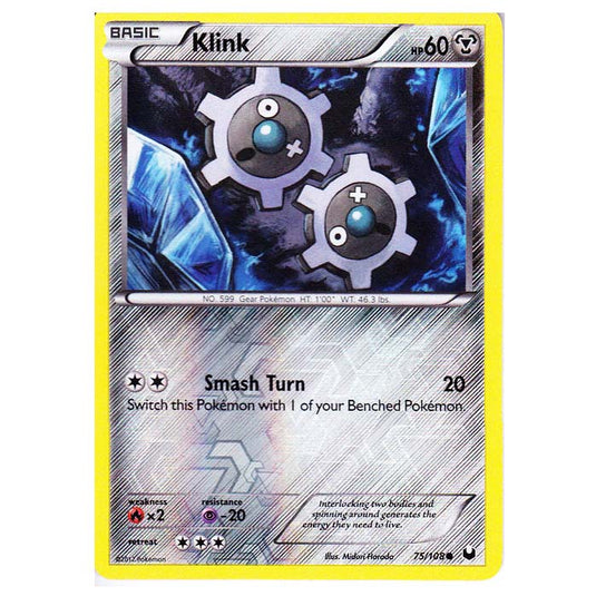 Pokemon - Black & White - Dark Explorers - (Reverse Holo) Klink - 75/108