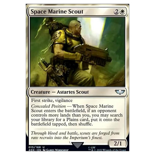 Magic The Gathering - Universes Beyond - Warhammer 40k - Space Marine Scout - 015/168