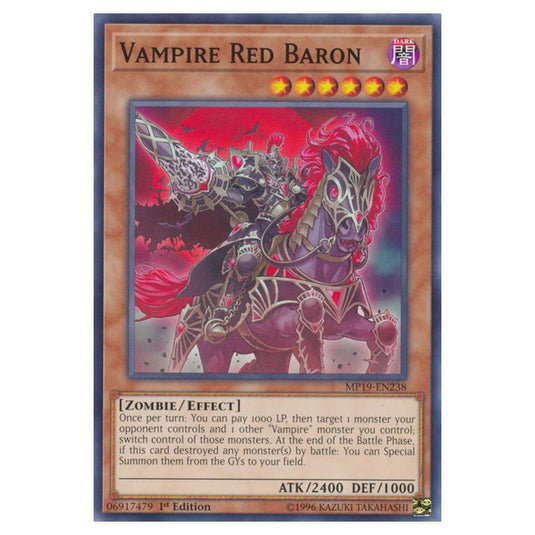 Yu-Gi-Oh! - 2019 Gold Sarcophagus Tin Mega Pack - Vampire Red Baron (Common) MP19-EN238
