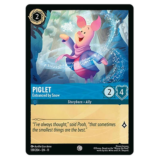Lorcana - Winterspell - Piglet - Entranced by Snow (Common) - 139/204
