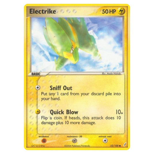 Pokemon - EX Crystal Guardians - Electrike - 052/100