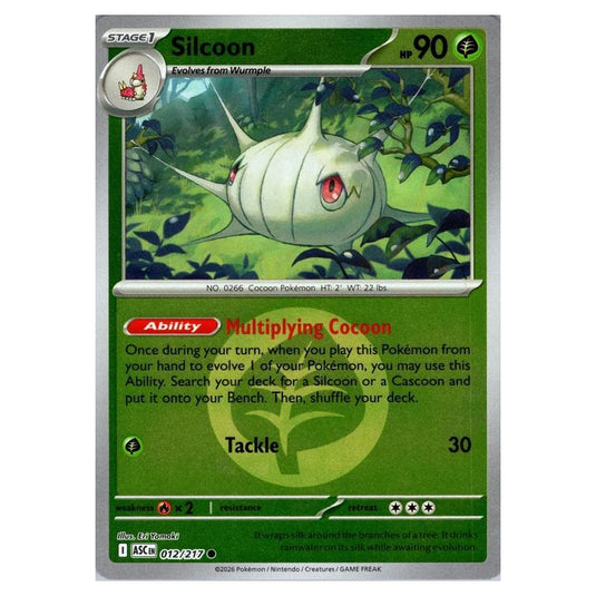Pokemon - Mega Evolution - Ascended Heroes - Energy Reverse Holo - Silcoon - 012/217