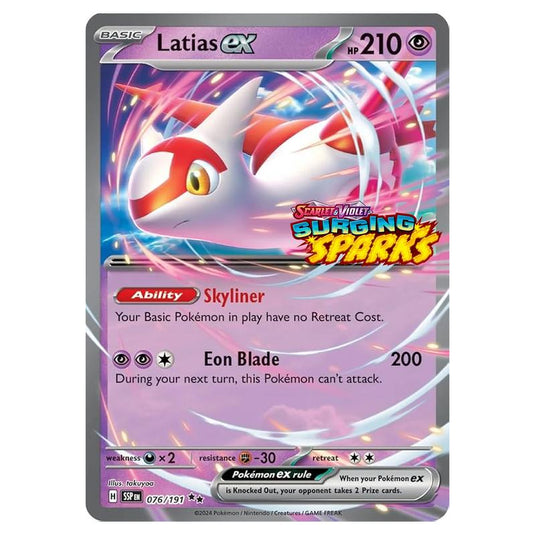 Pokemon - Scarlet & Violet - Surging Sparks - Stamped Promo - Latias ex - 076/191