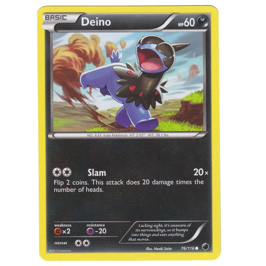 Pokemon - Black & White - Plasma Freeze - Deino - 76/116