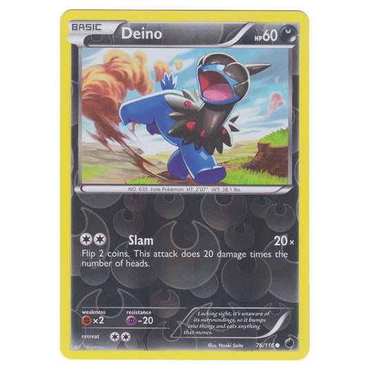 Pokemon - Black & White - Plasma Freeze - (Reverse Holo) Deino - 76/116