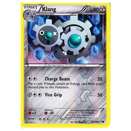 Pokemon - Black & White - Dark Explorers - (Reverse Holo) Klang - 76/108