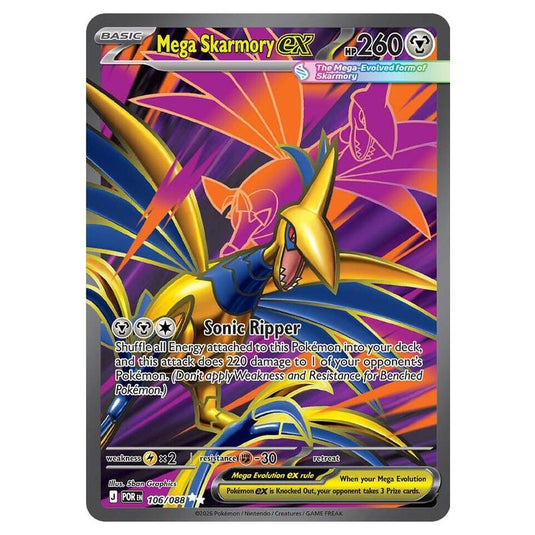 Pokemon - Mega Evolution - Perfect Order - Mega Skarmory ex - 106/088