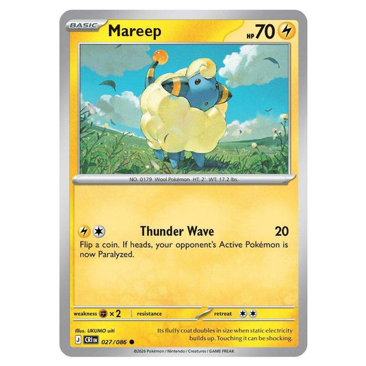 Pokemon - Mega Evolution - Chaos Rising - Mareep - 027/086