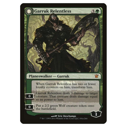 Magic the Gathering - Innistrad - Garruk Relentless // Garruk, the Veil-Cursed - 181/264