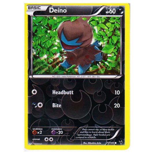 Pokemon - Black & White - Noble Victories - (Reverse Holo) - Deino 77/101