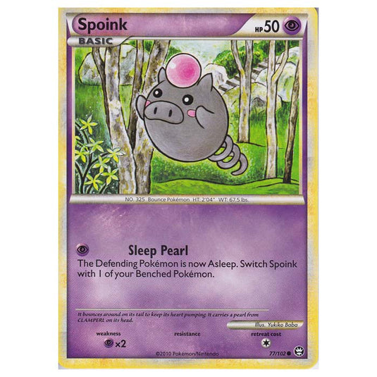 Pokemon - HGSS - Triumphant - Spoink 77/102