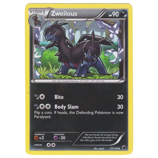 Pokemon - Black & White - Plasma Freeze - Zweilous - 77/116