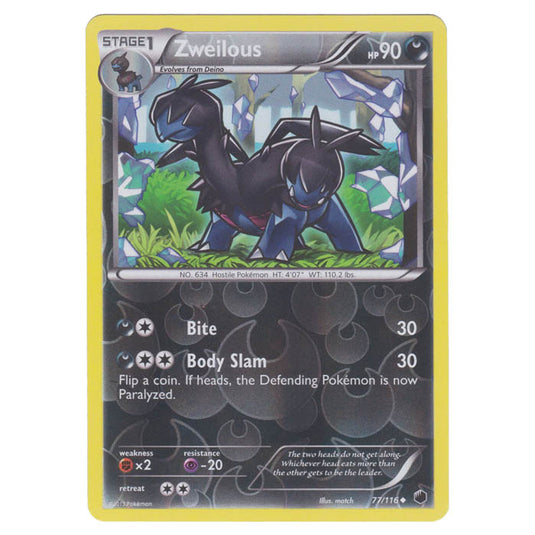 Pokemon - Black & White - Plasma Freeze - (Reverse Holo) Zweilous - 77/116