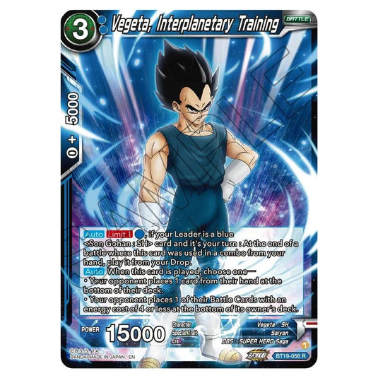 Dragon Ball Super - Fighter's Ambition - Vegeta, Interplanetary Training - BT19-056
