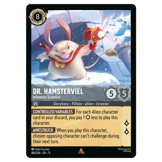 Lorcana - Winterspell - Dr. Hamsterviel - Infamous Scientist (Rare) - 186/204