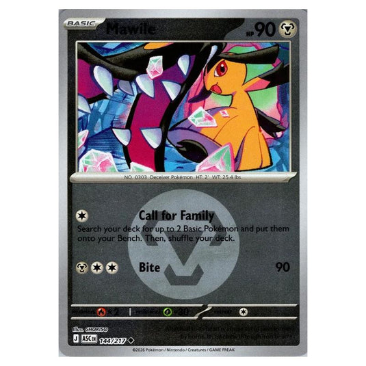 Pokemon - Mega Evolution - Ascended Heroes - Energy Reverse Holo - Mawile - 144/217