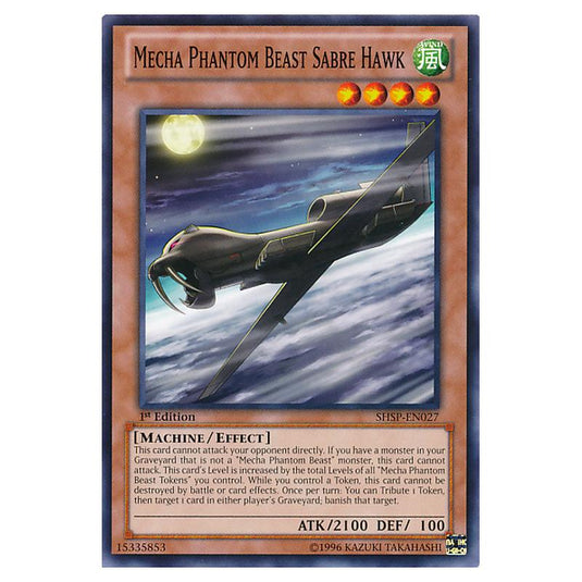 Yu-Gi-Oh! - Shadow Specters - Mecha Phantom Beast Sabre Hawk (Common) SHSP-EN027