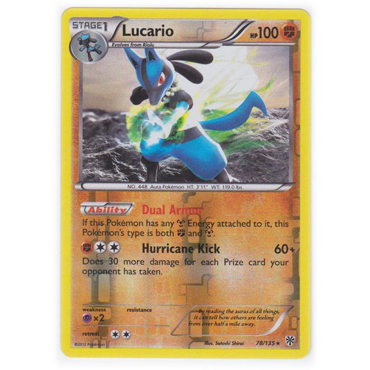 Pokemon - Black & White - Plasma Storm (Reverse Holo) - Lucario - 78/135