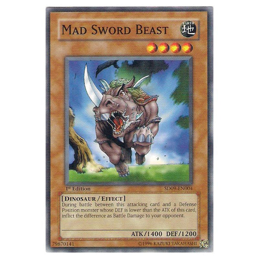Yu-Gi-Oh! - Structure Deck - Dinosaur's Rage - Mad Sword Beast (Common) SD09-EN004