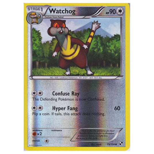 Pokemon - Black & White - (Reverse Holo) Watchog 79/114