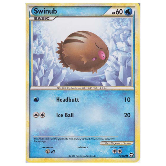 Pokemon - HGSS - Triumphant - Swinub 79/102