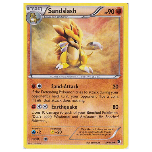 Pokemon - Black & White - Boundaries Crossed - Sandslash 79/149