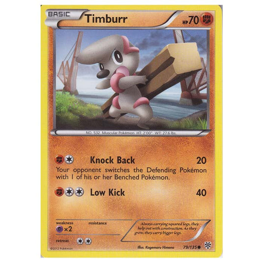 Pokemon - Black & White - Plasma Storm - Timburr - 79/135