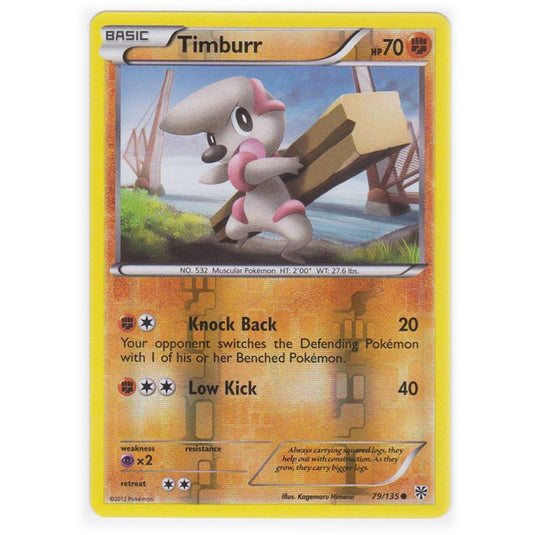 Pokemon - Black & White - Plasma Storm (Reverse Holo) - Timburr - 79/135