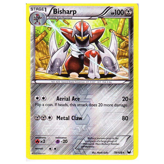 Pokemon - Black & White - Dark Explorers - (Reverse Holo) Bisharp - 79/108
