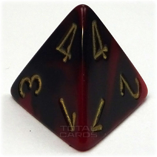 Chessex - Gemini 16mm D4 - Black-Red w/Gold