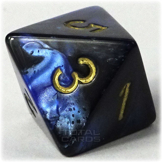 Chessex - Gemini 16mm D8 - Black-Blue w/Gold