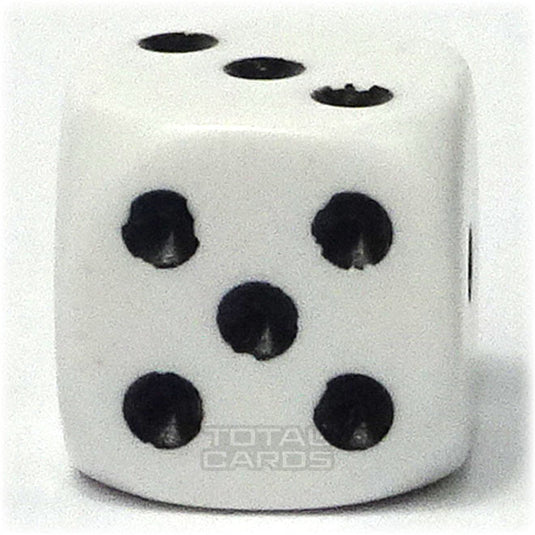 Chessex - Opaque 12mm D6 - White w/Black